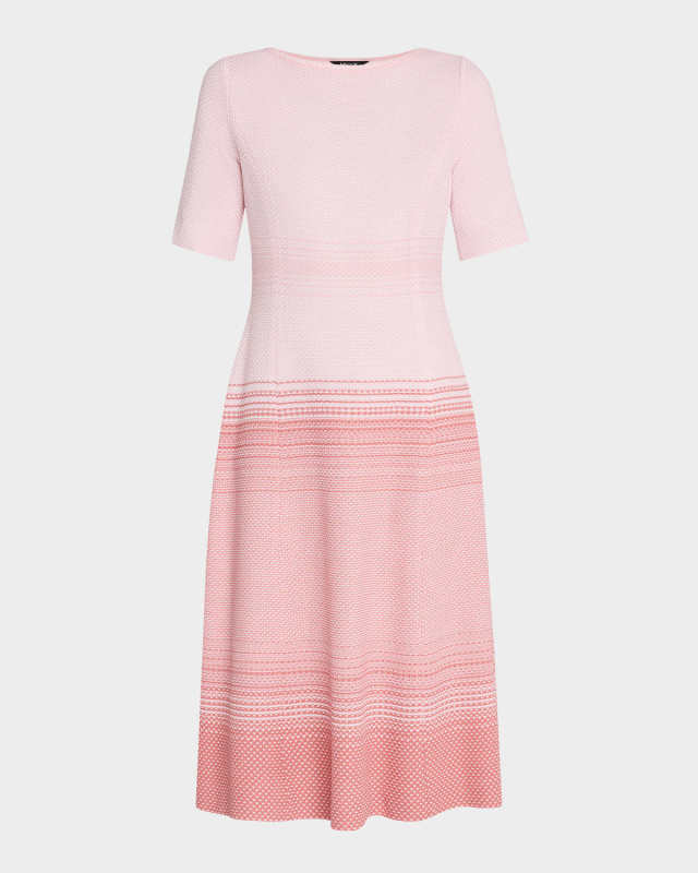 Modern Fit Ombre Knit Midi Dress